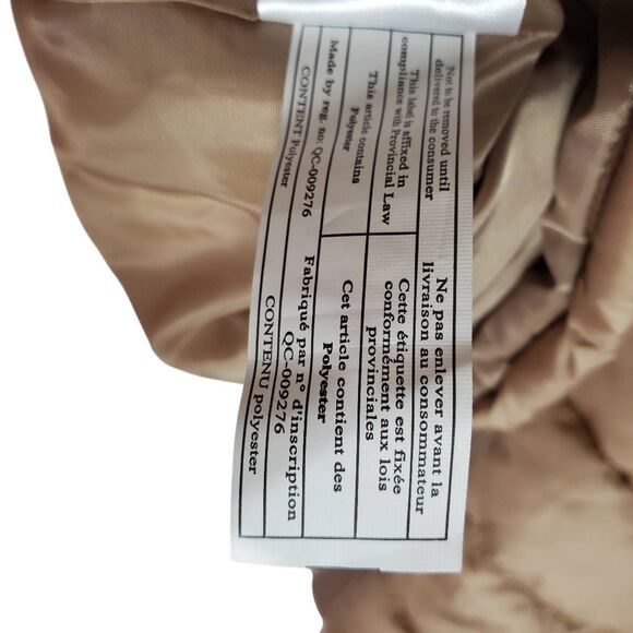 Ci Sono Full Zip Winter Packable Quilted Lined Puffer Jacket Coat Taupe Large - Picture 9 of 11